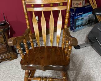 Vintage solid wood rocking chair 