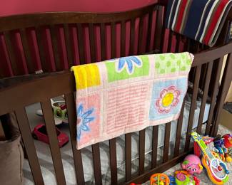 Convertible baby crib and baby toys