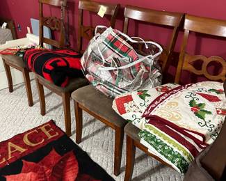 Georgia Bulldogs blanket and Christmas quilts 