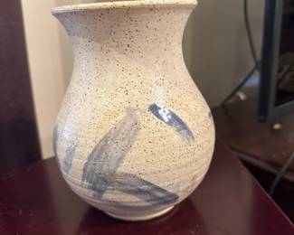 Handmade pottery vase - J. Wright