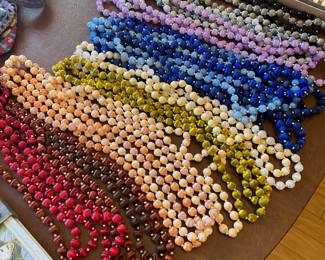 silk wrapped glass beads