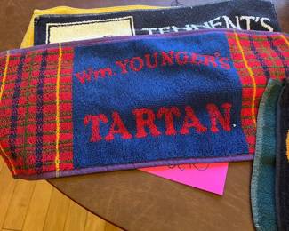 Younger's Tartan Bar Towel Scottish Beer Brewery Edinburgh Scotland