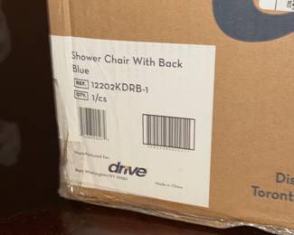 Shower Chair with Back - Blue