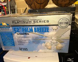 Harbor Breeze 52" Palm Breeze Textured White Fan