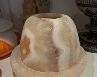 vintage alabaster fairy lamp