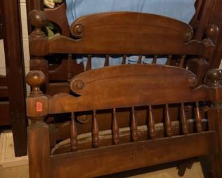 set of 2 Twin Wood Headboards ANTIQUE