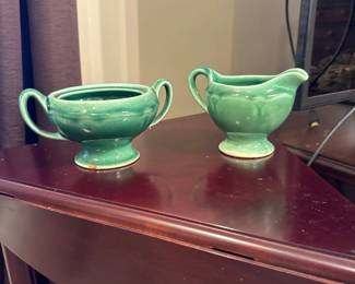 Vintage 1930s Petalware Sugar Creamer Mt. Clemens Pottery Co.