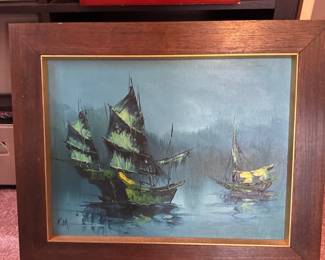 Oil Painting - Antique ship