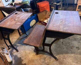 Vintage School Desk - Set of 2