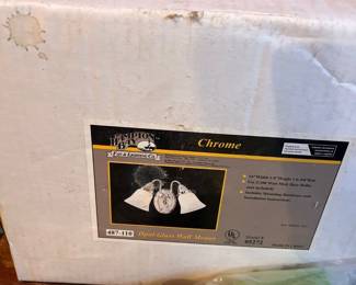 Hampton Bay Opal Glass Wall Mount Chrome Light