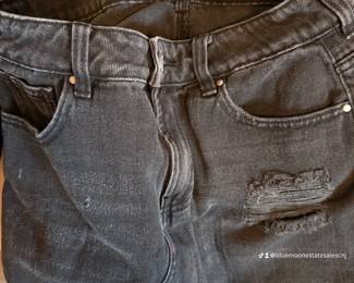 pacsun black denim skirt