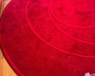 Red Round Area Rug