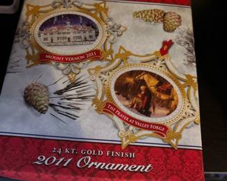 Mount Vernon 24Kt gold finish 2011 ornament