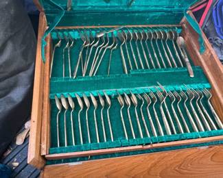 Vintage Thailand Siam Gold Tone Buddha Pattern Cutlery