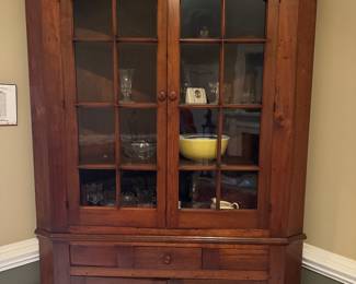 antique corner cupboard