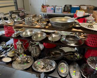 LOTS of silver-plate...ready for the Holidays!
