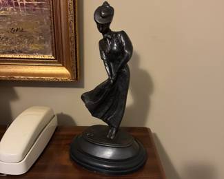 Vintage bronze figure