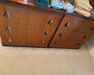 Pair of mid century 3 drawer chests