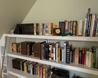 Lots of books in the book room upstairs