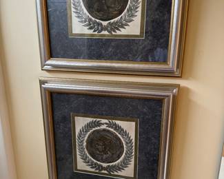 Pair of medallion prints