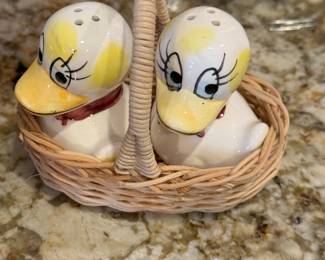 Pair of whimsical salt and pepper