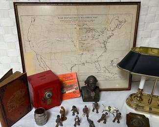 Map, Lamp, Soldiers
