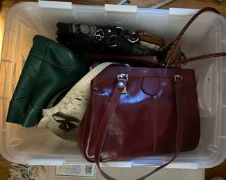Assortment of Vintage Handbags 
Coach, Dooney and Bourke bags 
