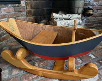 Child’s wooden boat 