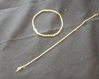 14 Kt gold bracelets