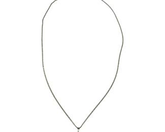 14kt White Gold Vintage Diamond Soliatire Necklace 3pt3 Grams