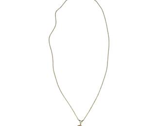 14kt Yellow Gold Pearl and Diamond Necklace 3 Grams