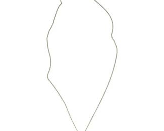 14kt Yellow Gold Diamond Solitaire Necklace 1 Gram