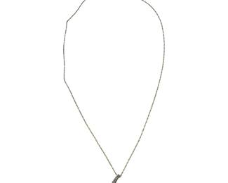 10kt Yellow Gold Citrine and Diamond Necklace 3pt8 Grams