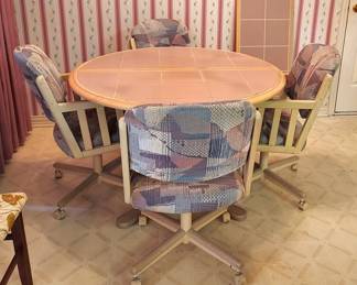 Tiled Top Dinette Set W/Leaf