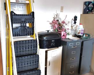 Ladders, File Cabinets, Oster Roaster