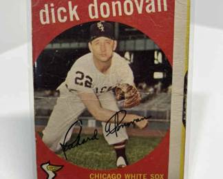 1959 Topps Dick Donovan Miscut Error Card 