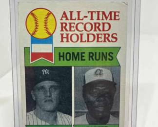 1979 Topps All Time Record Holders Roger Maris Hank Aaron Home Runs