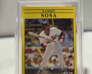 1991 Fleer Sammy Sosa PSA 9 ERROR CARD Wrong Birthday