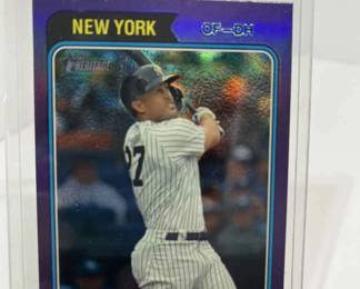 2023 Topps Heritage Chrome Purple Refractor Giancarlo Stanton