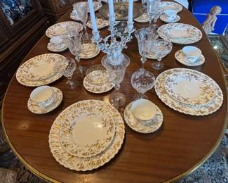 Sets of china for your holiday table.
