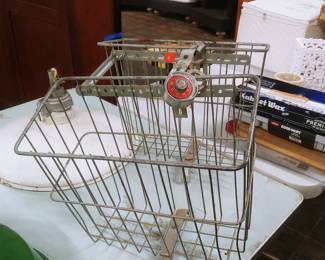 Vintage double bicycle basket