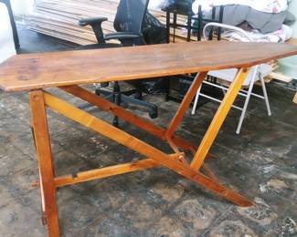 Antique folding iron board