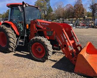KUBOTA TRACTOR WITH CAB AND LOADER