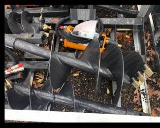 WOLVERINE SKID STEER AUGER SET w 2 BITS