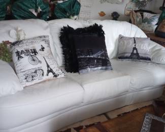 White leather couch very clean nice 