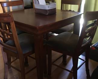 Pub table and 4 chairs
