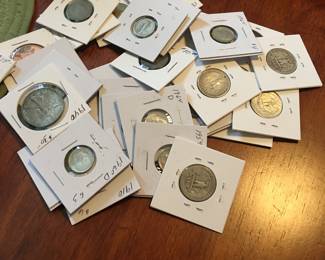 Half dollars, Mercury dimes, dimes, quarters, walking liberty and more
