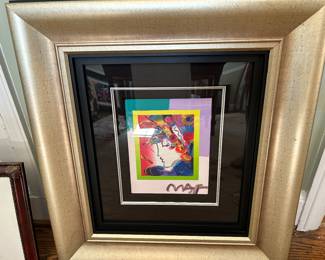 Peter Max “Blushing Beauty on Blends” 2006. 10” x 8” . “Mixed media with acrylic painting and color lithography on paper”