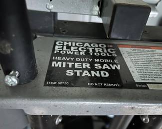 Miter saw stand. Currently has a Drlta miter saw attached