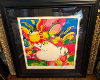 Peter Max serigraph. Image is 22-3/4” x 22-3/4” numbered 77/350